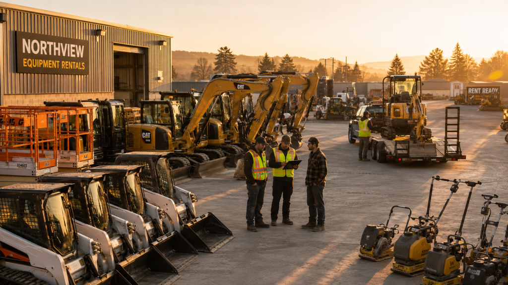 Active Construction Equipment Rental Yard