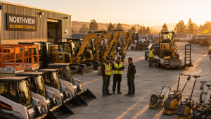 Active Construction Equipment Rental Yard